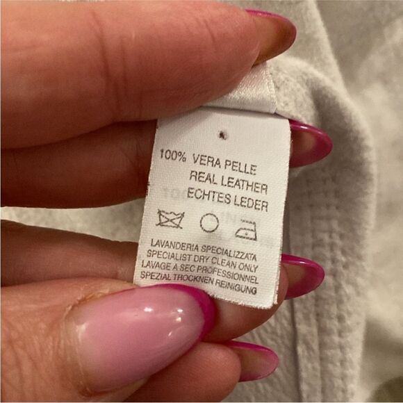 Brunello Cucinelli Women's genuine leather Cream Jacket, M - Picture 10 of 10